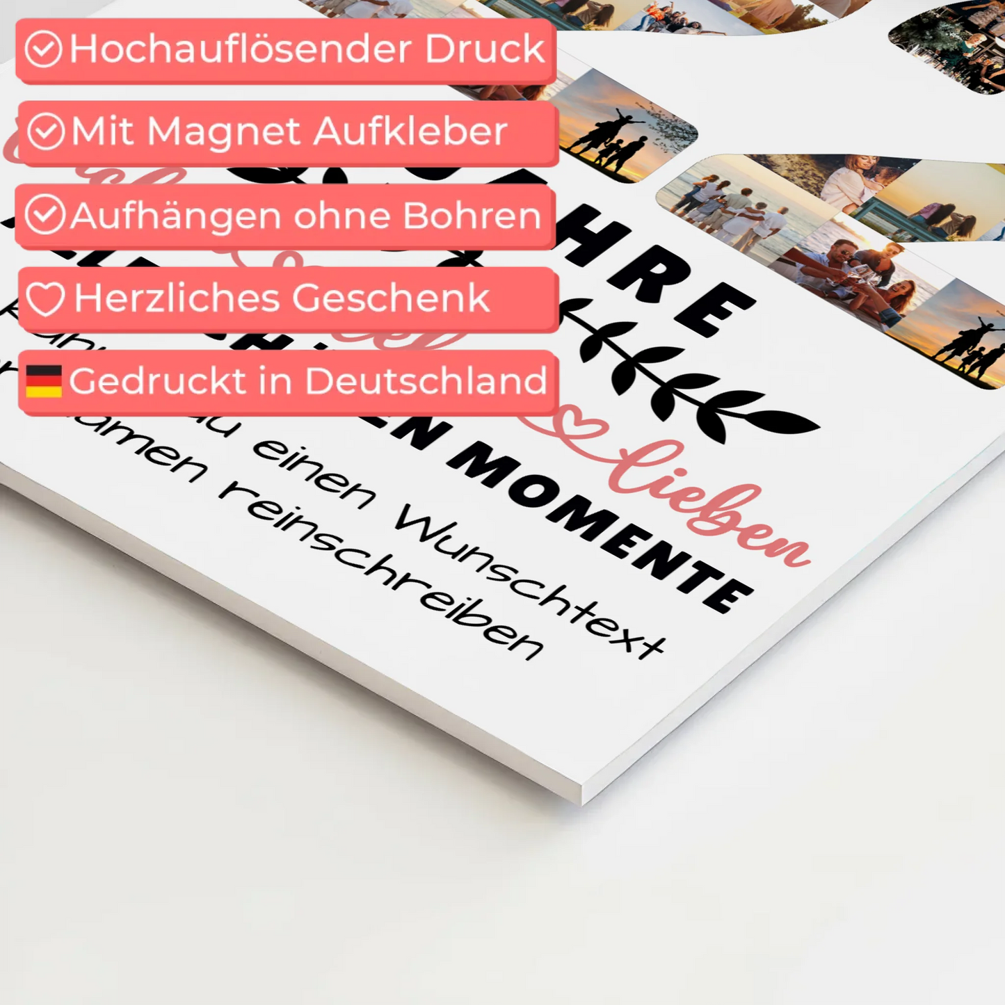 Personalisiertes Fotoboard Magnet Wandbild 22 Geburtstag Für Tochter Sohn Schwester Bruder Nichte & Neffe 4