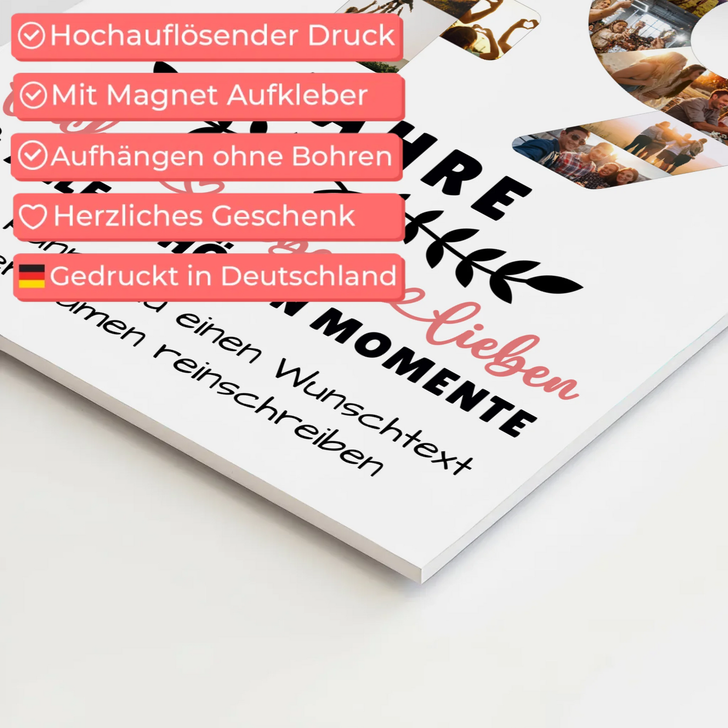 Personalisiertes Fotoboard Magnet Poster 49 Geburtstag Für Bruder Schwester Mama & Papa