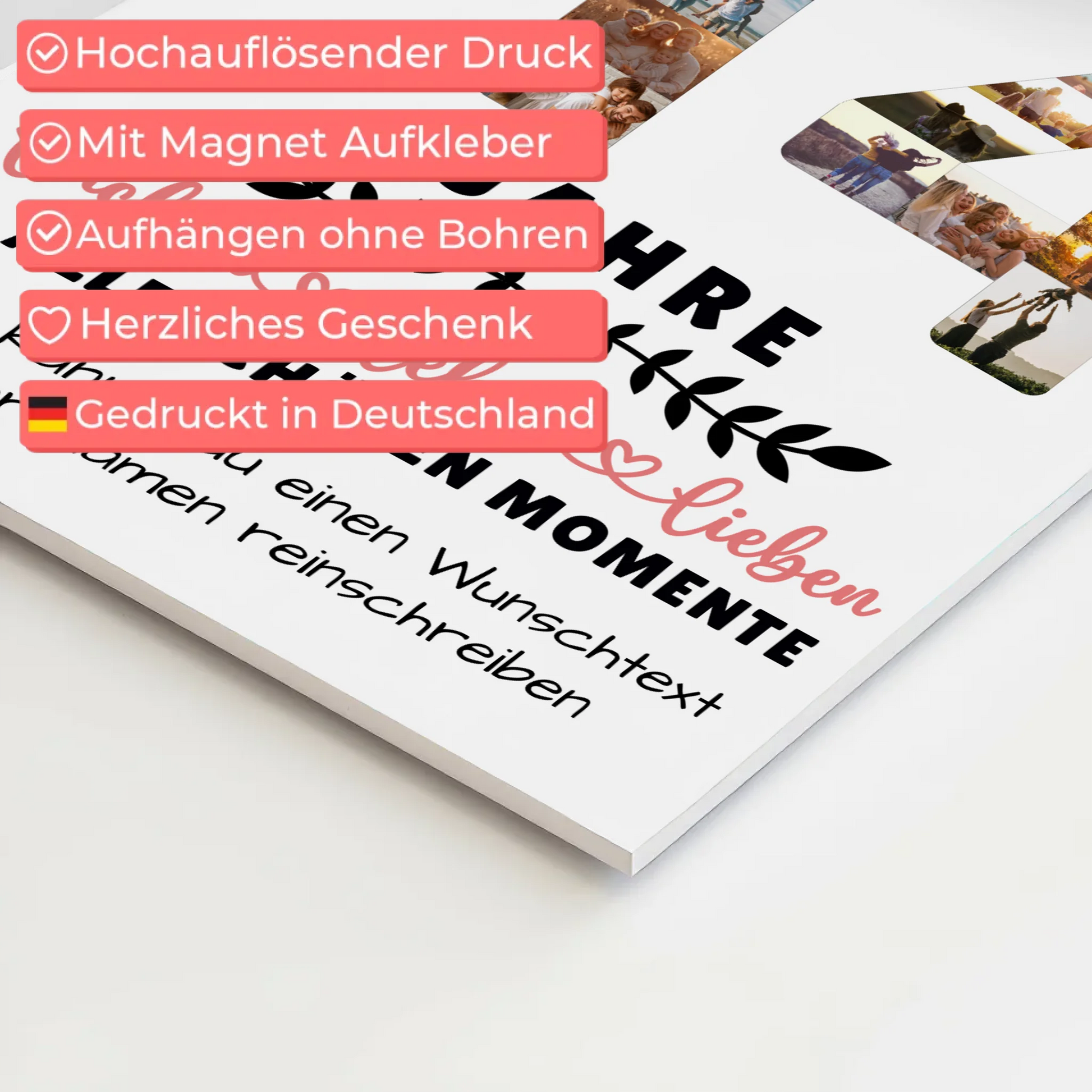 Personalisiertes Magnet Fotoboard 14 Geburtstag Für Sohn Tochter Schwester Bruder Nichte & Neffe 4