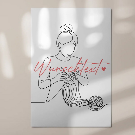 Personalisiertes Fotoboard Magnetisch Lineart Häkeln Geschenk Tochter & Schwester 1