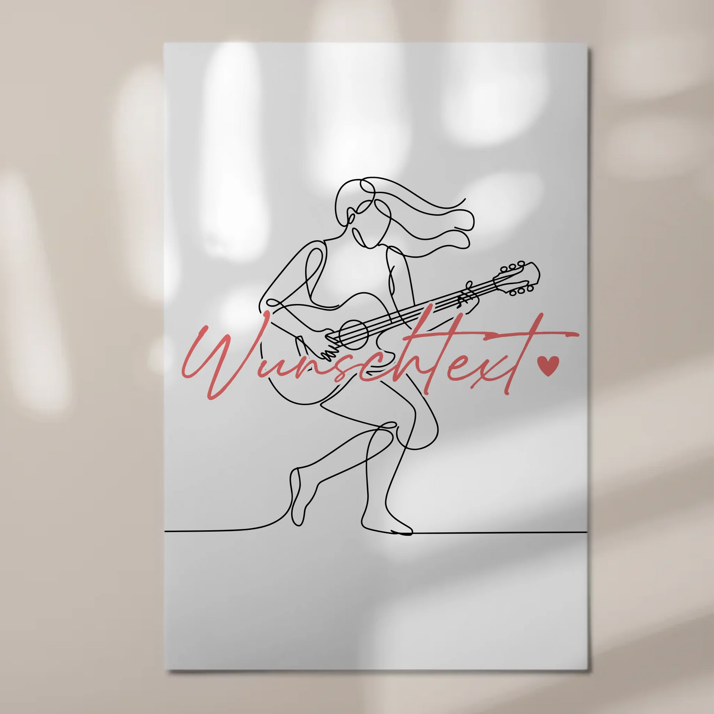 Lineart Fotoboard Magnetisch Personalisiert Gitarre Geschenk Tochter & Schwester 1
