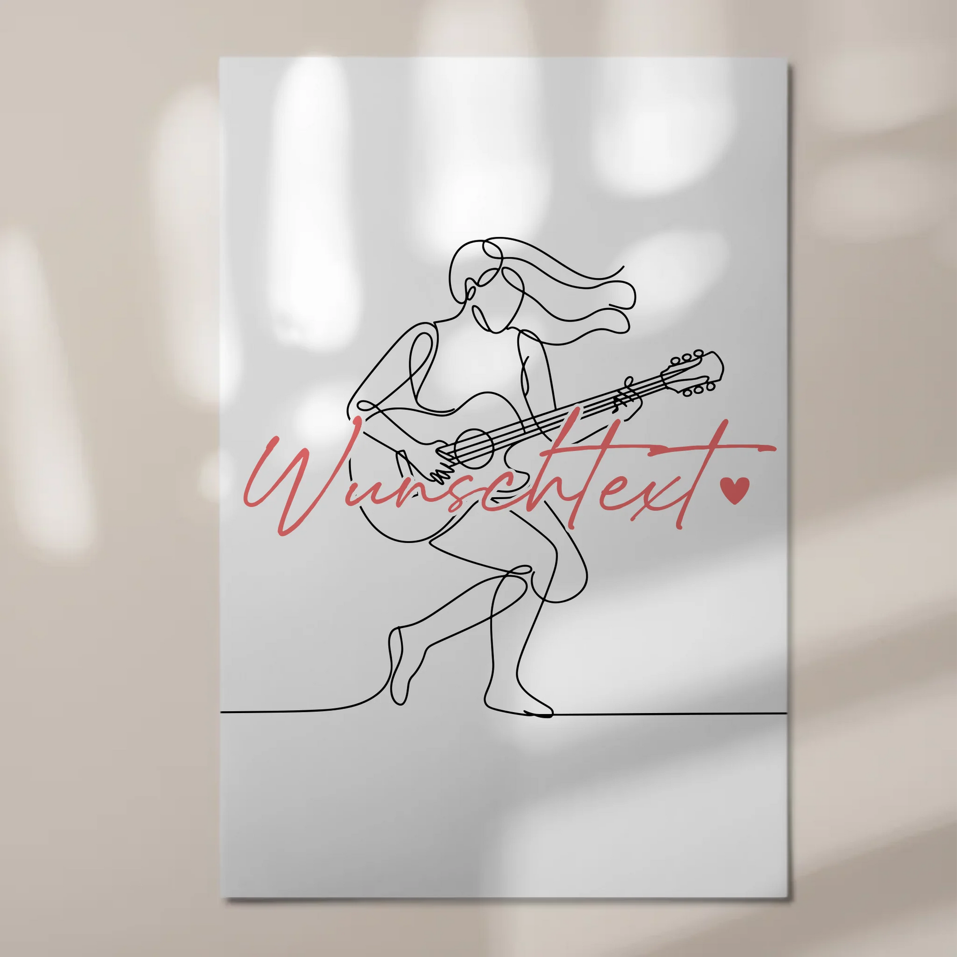 Lineart Fotoboard Magnetisch Personalisiert Gitarre Geschenk Tochter & Schwester 1