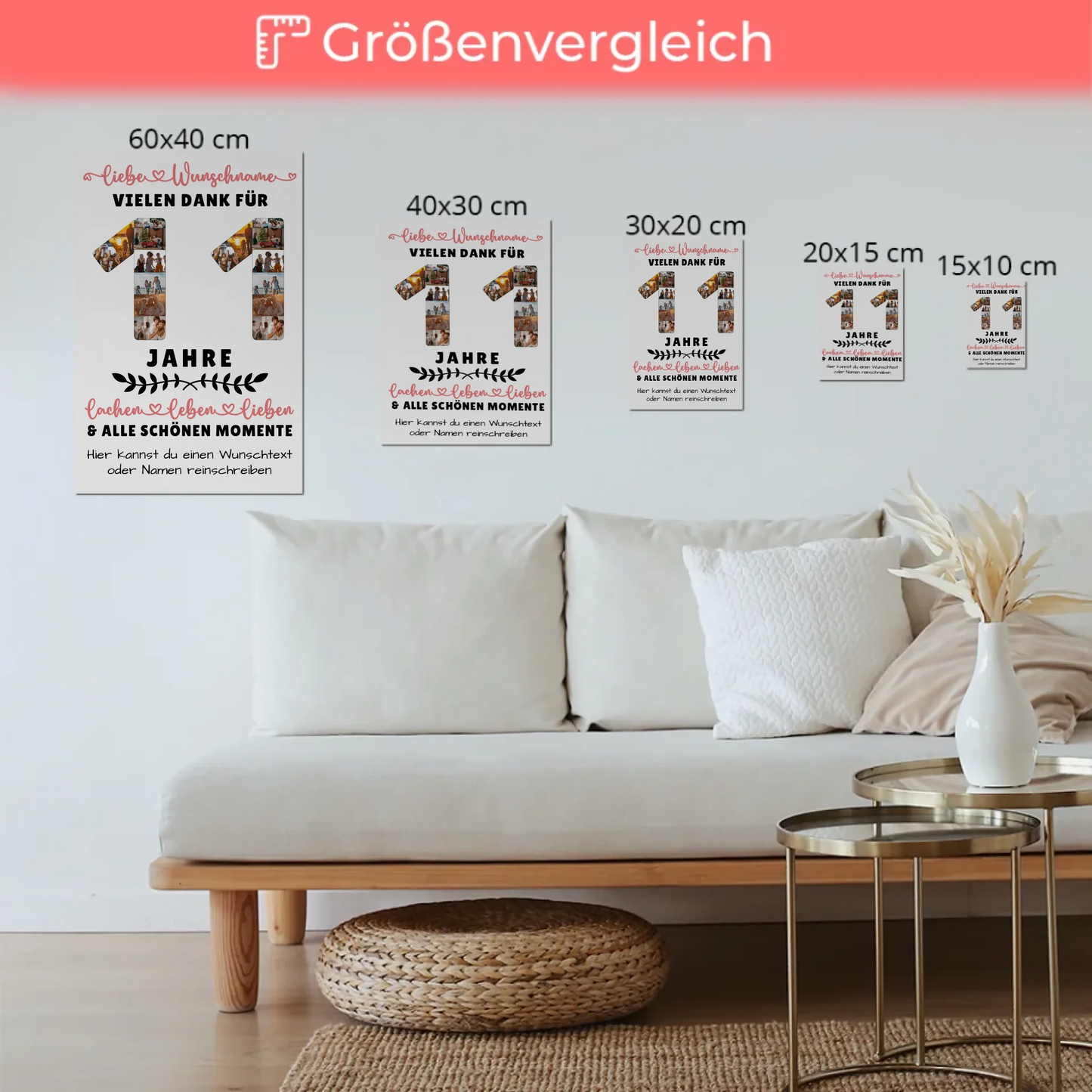 Personalisiertes Fotoboard 11 Geburtstag Für Sohn Tochter Bruder Neffe Nicht & Schwester 6