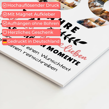 Personalisiertes Fotoboard Magnet Wandbild 39 Geburtstag Für Papa Mama Schwester & Bruder