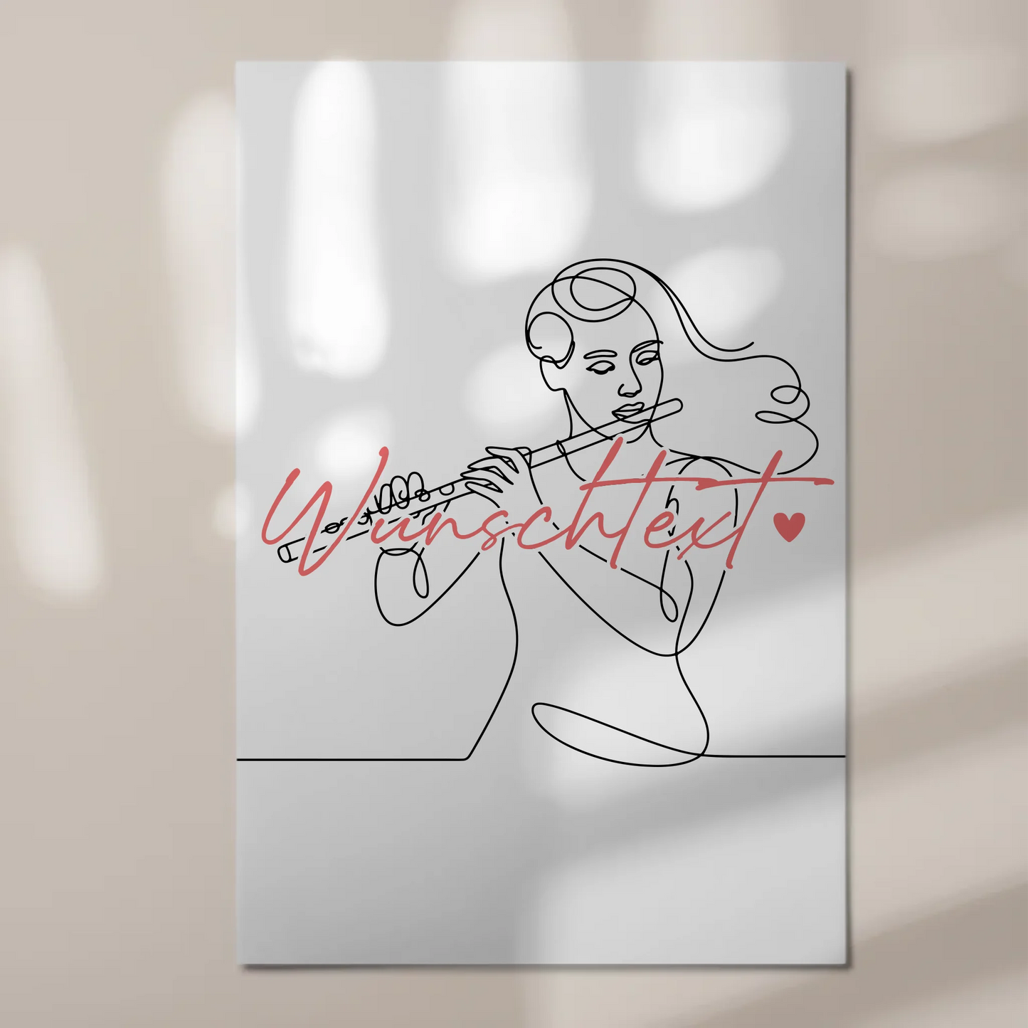 Lineart Fotoboard Magnetisch Personalisiert Flöte Geschenk Tochter & Schwester 1