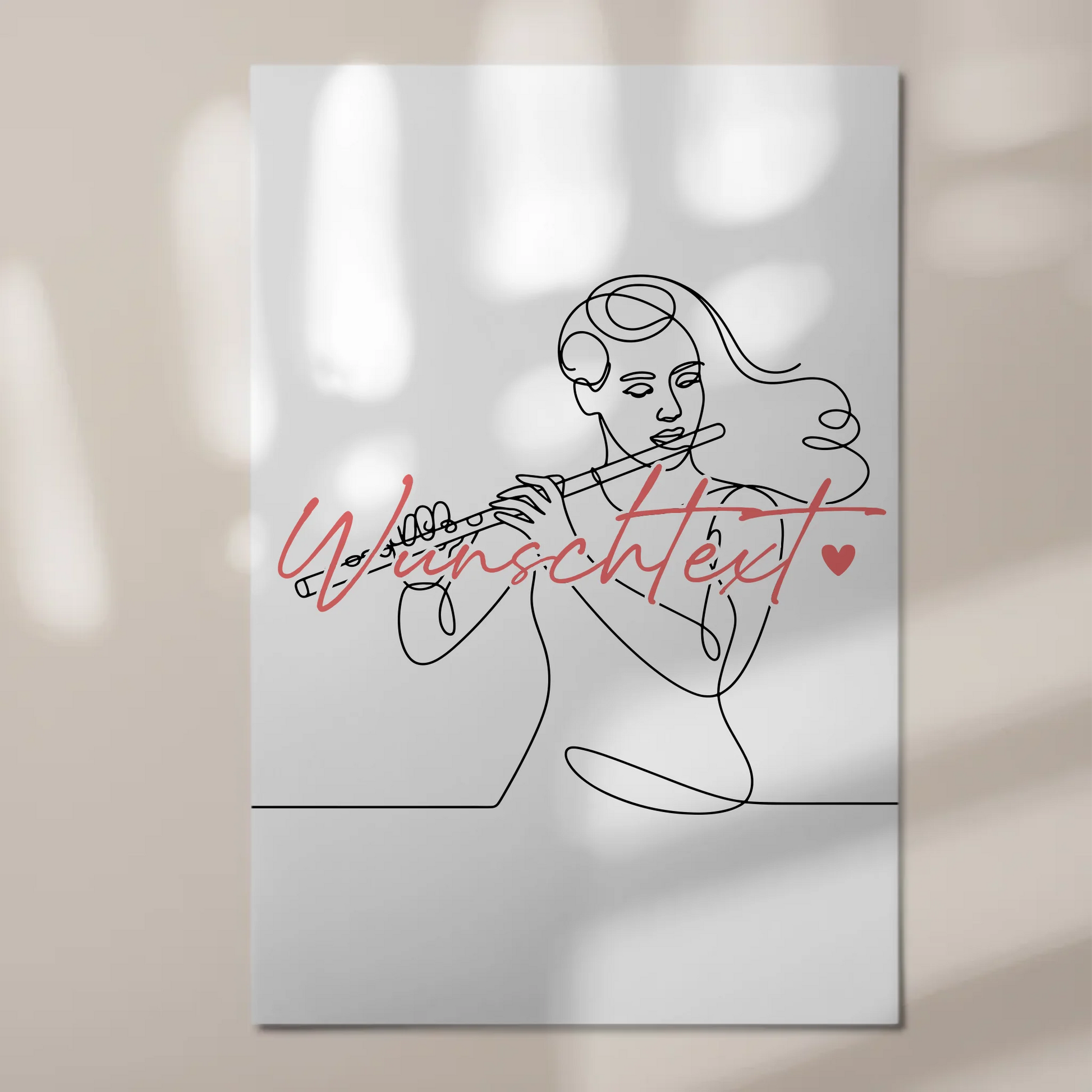 Lineart Fotoboard Magnetisch Personalisiert Flöte Geschenk Tochter & Schwester 1