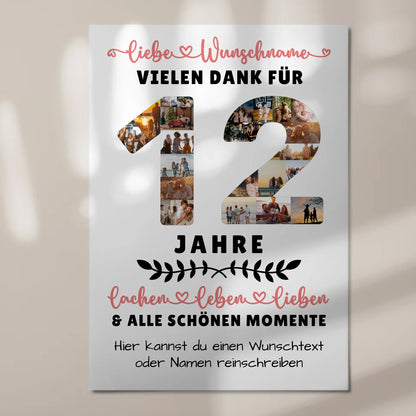 Personalisiertes Fotoboard Magnetisch 12 Geburtstag Für Tochter Sohn Bruder Neffe Nicht & Schwester 7