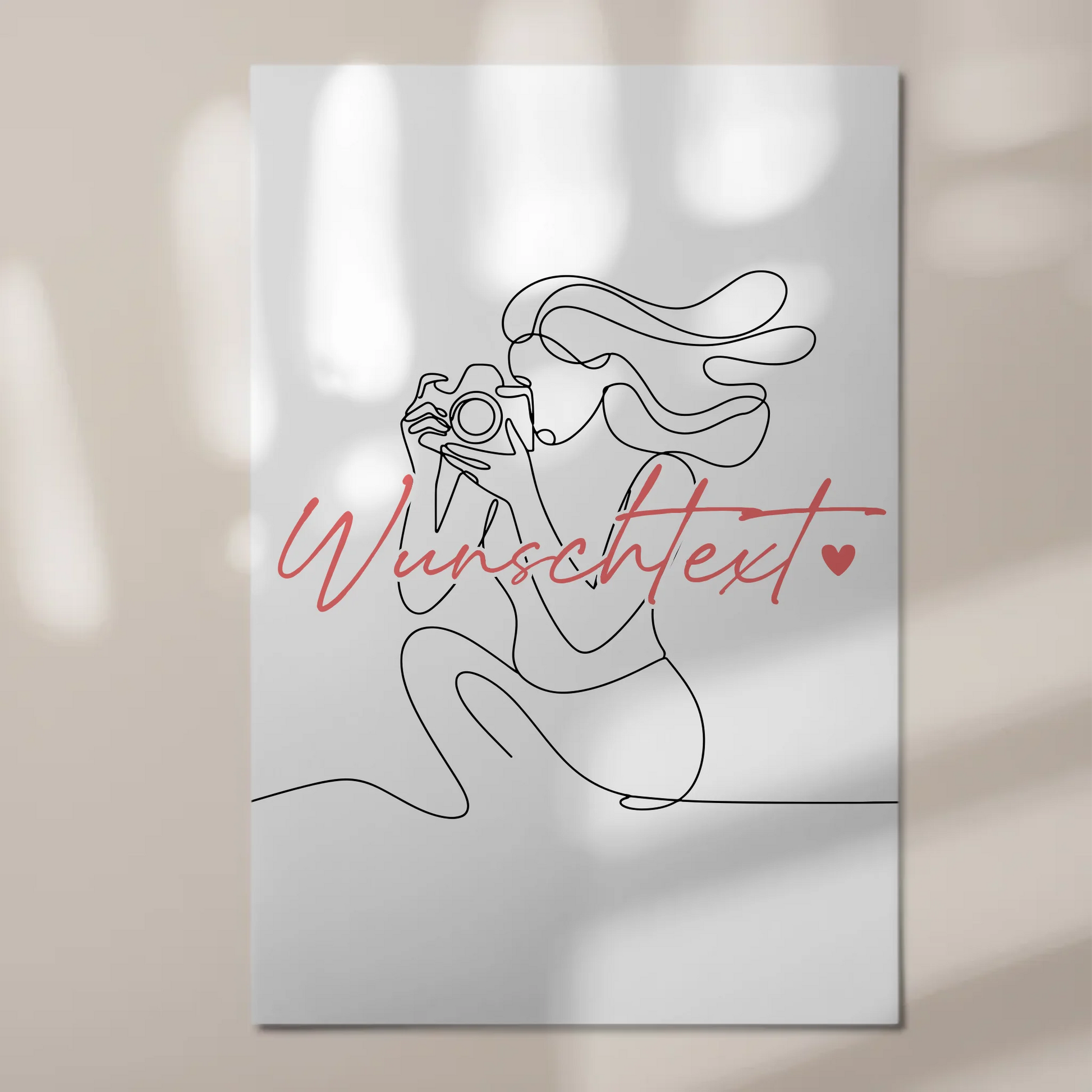 Personalisiertes Fotoboard Magnetisch Lineart Fotograf Geschenk Tochter & Schwester 1