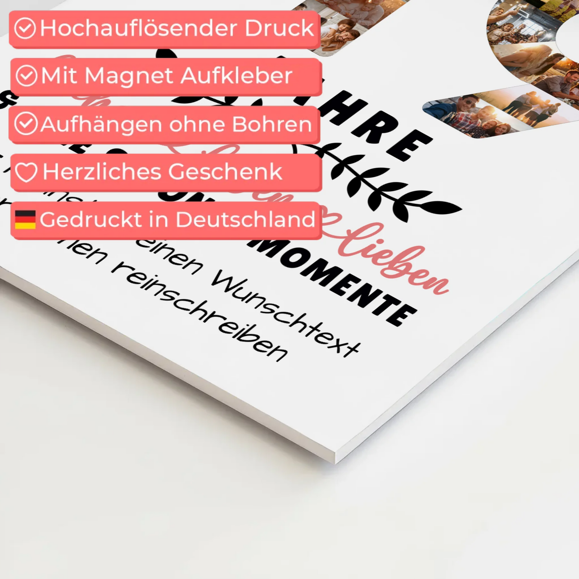 Personalisiertes Fotoboard Magnet Poster 19 Geburtstag Für Sohn Tochter Schwester Bruder Neffe & Nichte 10