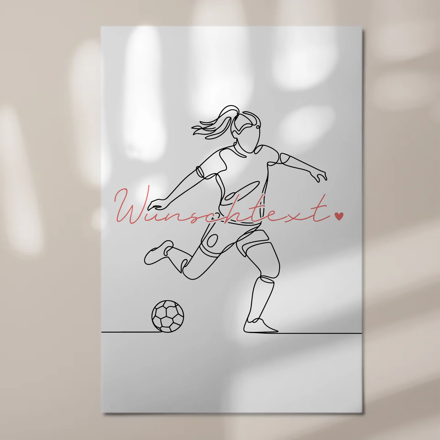 Lineart Fotoboard Magnetisch Personalisiert Fußball Geschenk Tochter & Schwester 1