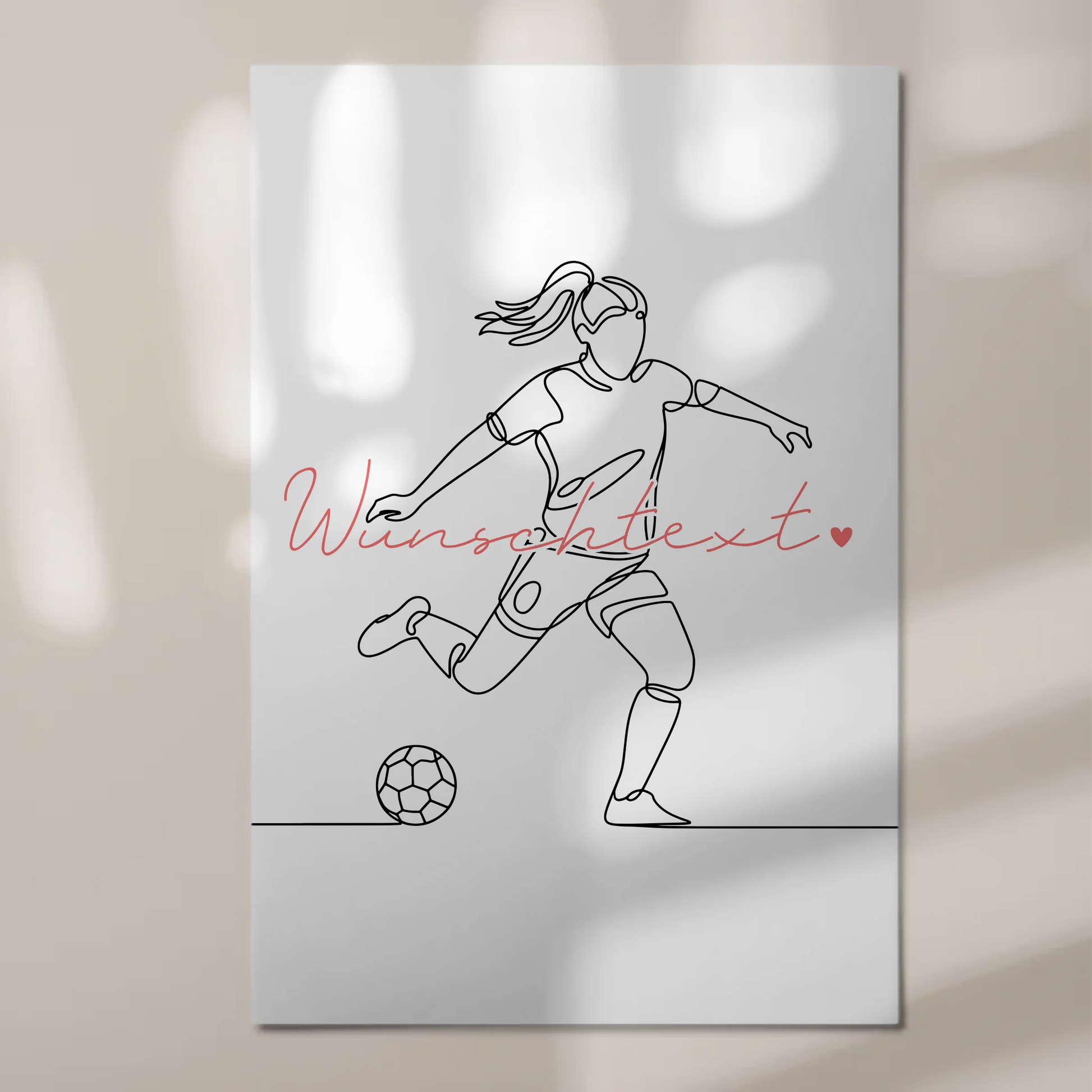 Lineart Fotoboard Magnetisch Personalisiert Fußball Geschenk Tochter & Schwester 1