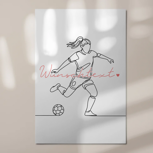 Lineart Fotoboard Magnetisch Personalisiert Fußball Geschenk Tochter & Schwester 1