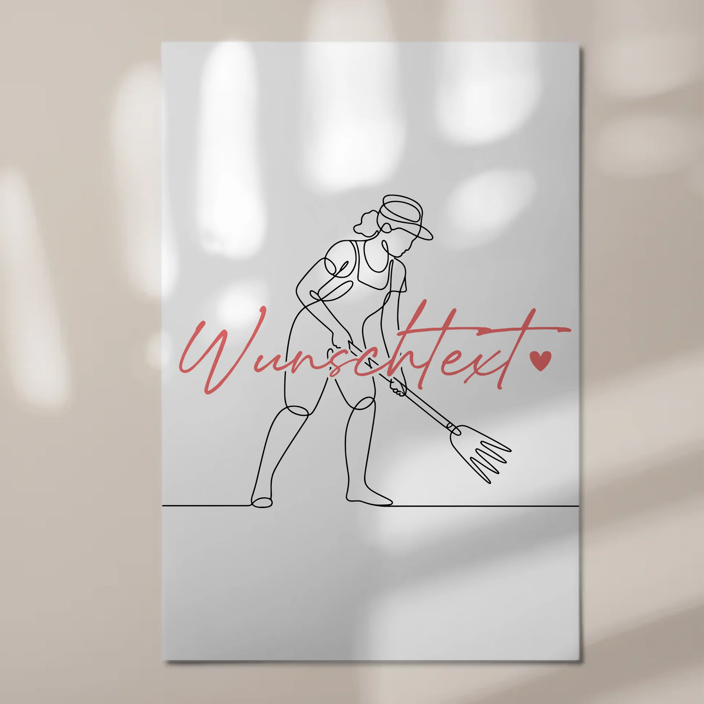 Lineart Fotoboard Magnet Wandbild Gartenarbeit Geschenk Tochter & Schwester 1