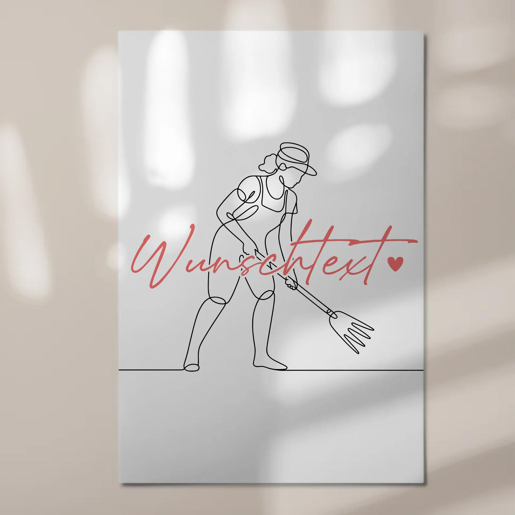 Lineart Fotoboard Magnet Wandbild Gartenarbeit Geschenk Tochter & Schwester 1