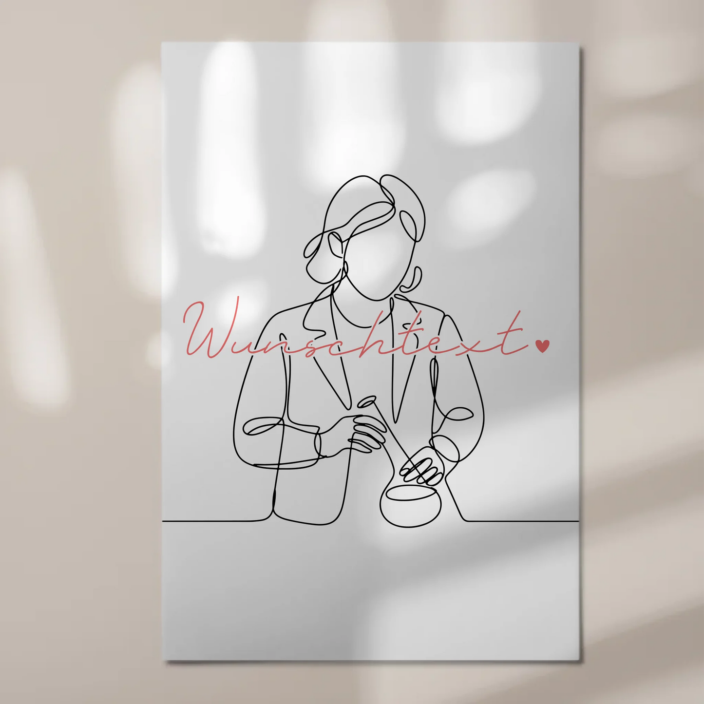 Lineart Fotoboard Magnet Wandbild Biologe Geschenk Tochter & Schwester 1