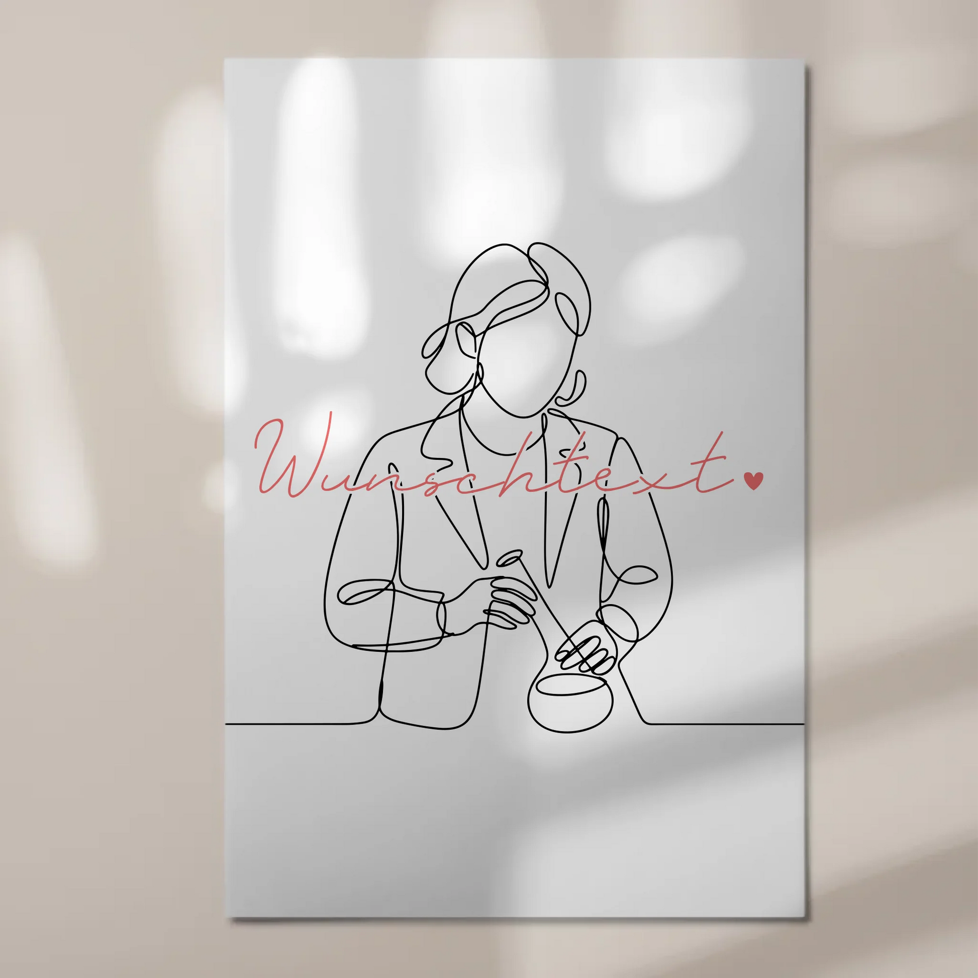 Lineart Fotoboard Magnet Wandbild Biologe Geschenk Tochter & Schwester 1