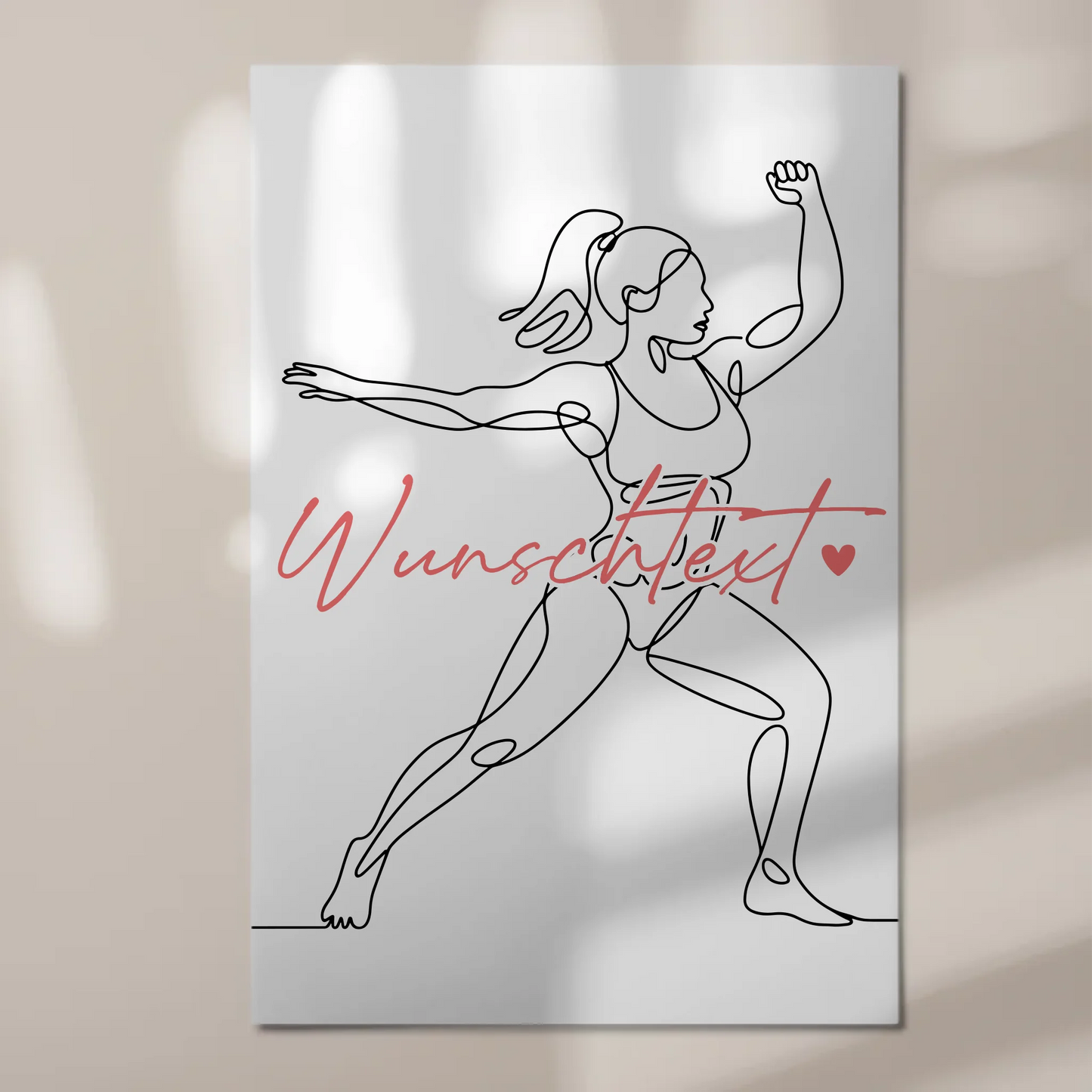 Personalisiertes Fotoboard Magnetisch Lineart Bodybuilding Geschenk Tochter & Schwester 1