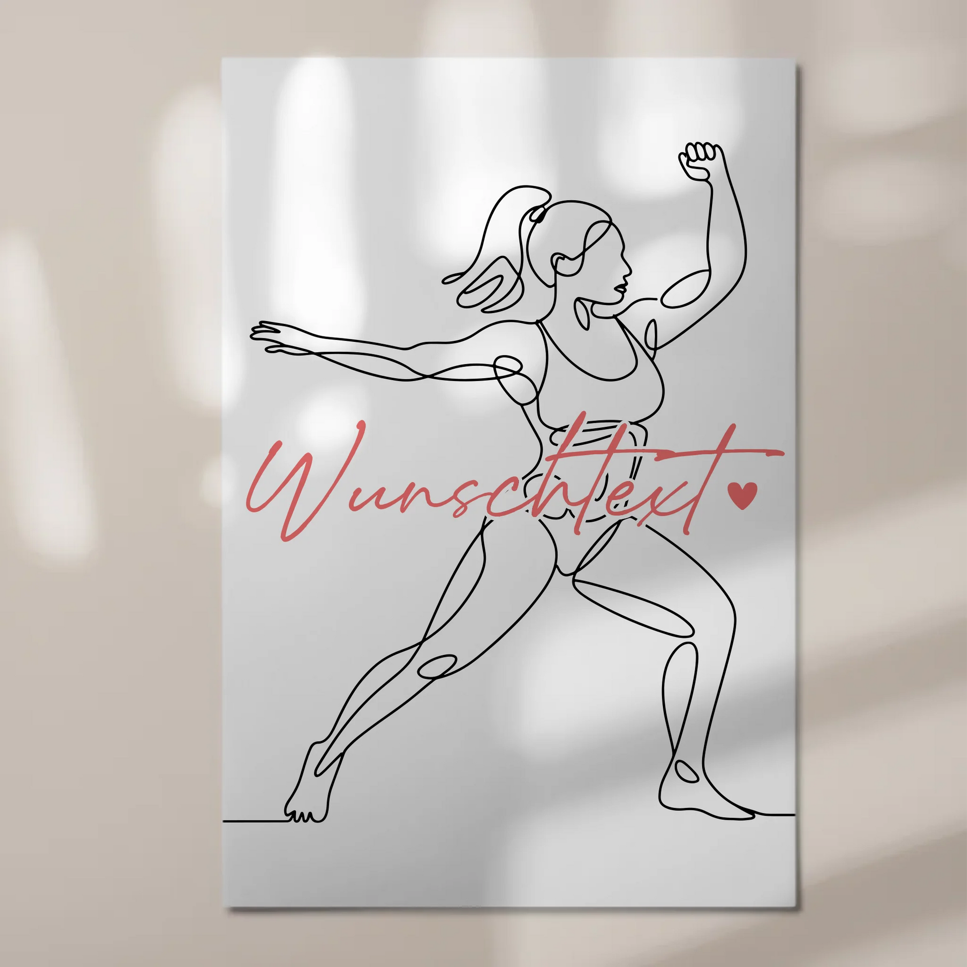 Personalisiertes Fotoboard Magnetisch Lineart Bodybuilding Geschenk Tochter & Schwester 1