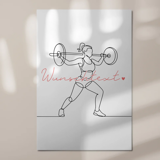 Lineart Fotoboard Magnet Wandbild Crossfit Geschenk Tochter & Schwester 1