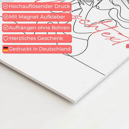 Personalisiertes Fotoboard Magnetisch Lineart Fotograf Geschenk Tochter & Schwester 4