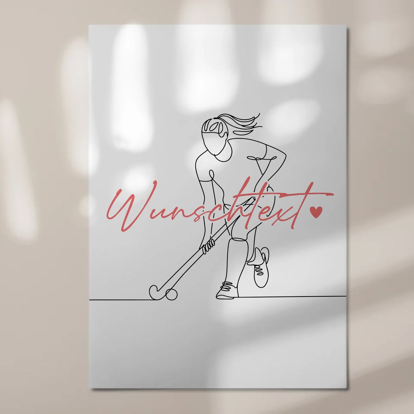 Lineart Fotoboard Magnet Wandbild Feldhockey Geschenk Tochter & Schwester 7