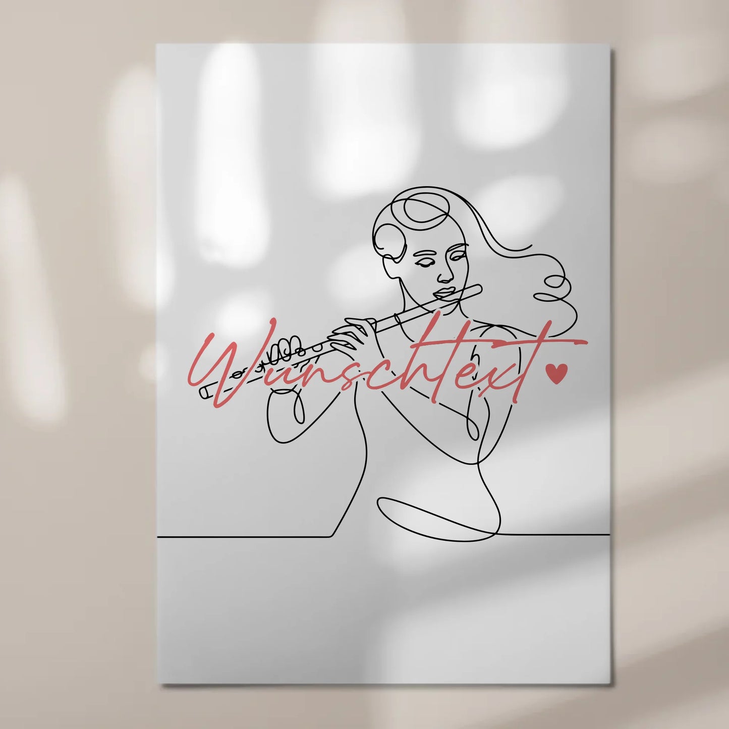 Lineart Fotoboard Magnetisch Personalisiert Flöte Geschenk Tochter & Schwester 7