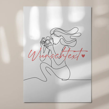 Personalisiertes Fotoboard Magnetisch Lineart Fotograf Geschenk Tochter & Schwester 7