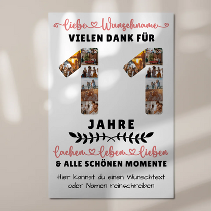 Personalisiertes Fotoboard 11 Geburtstag Für Sohn Tochter Bruder Neffe Nicht & Schwester