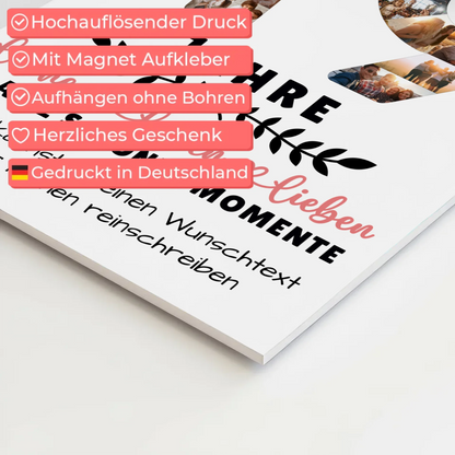 Personalisiertes Fotoboard Magnet Poster 19 Geburtstag Für Sohn Tochter Schwester Bruder Neffe & Nichte