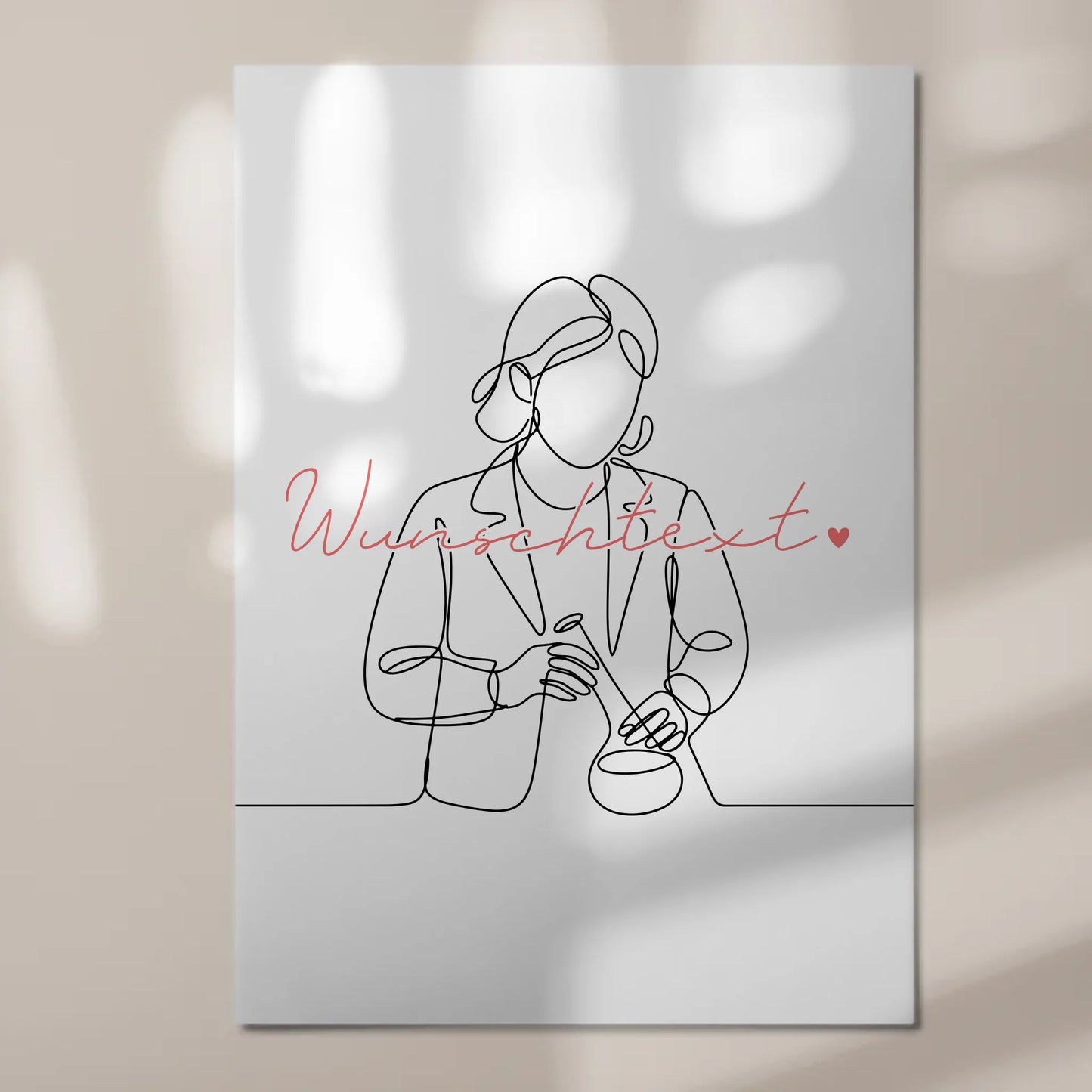 Lineart Fotoboard Magnet Wandbild Biologe Geschenk Tochter & Schwester 7