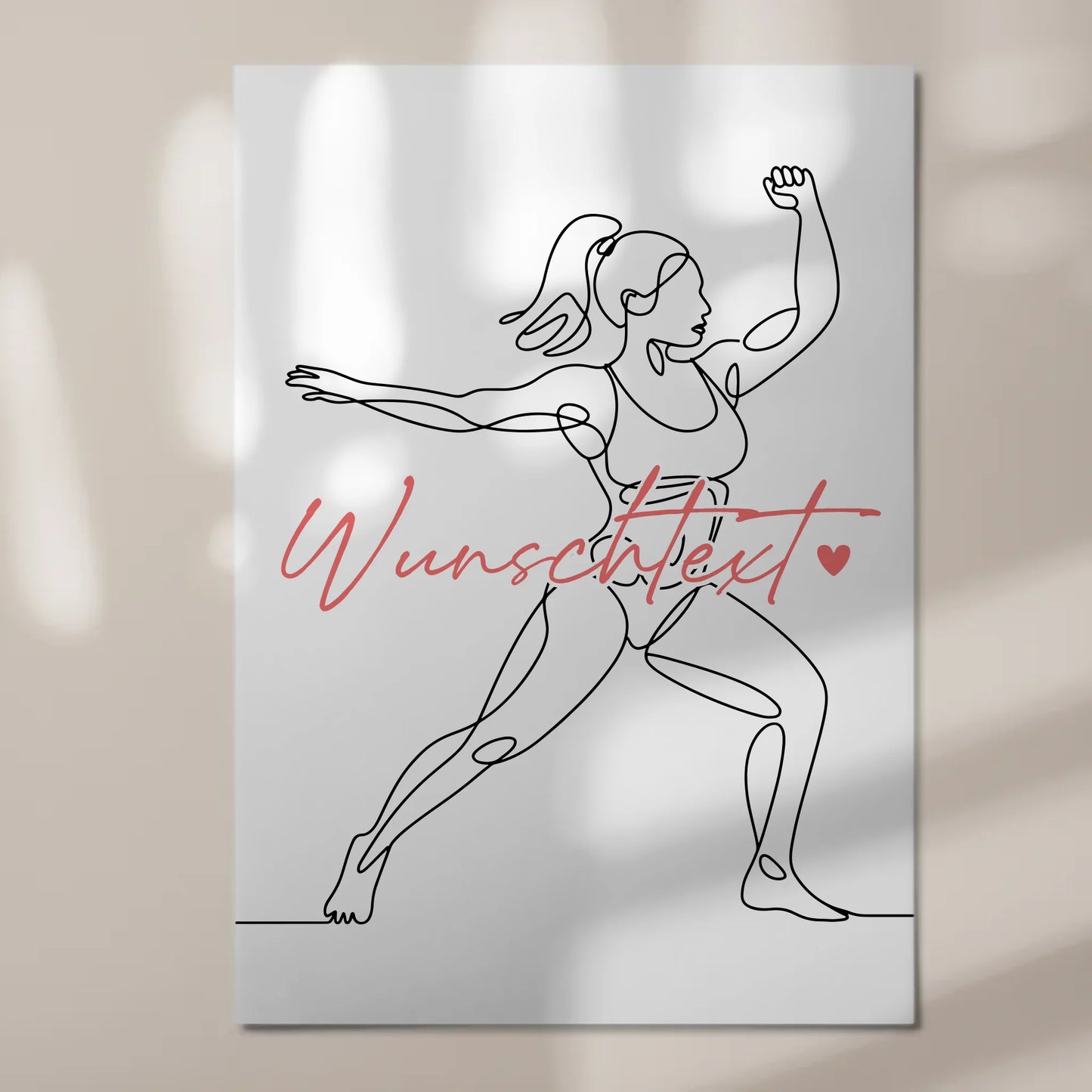 Personalisiertes Fotoboard Magnetisch Lineart Bodybuilding Geschenk Tochter & Schwester 7