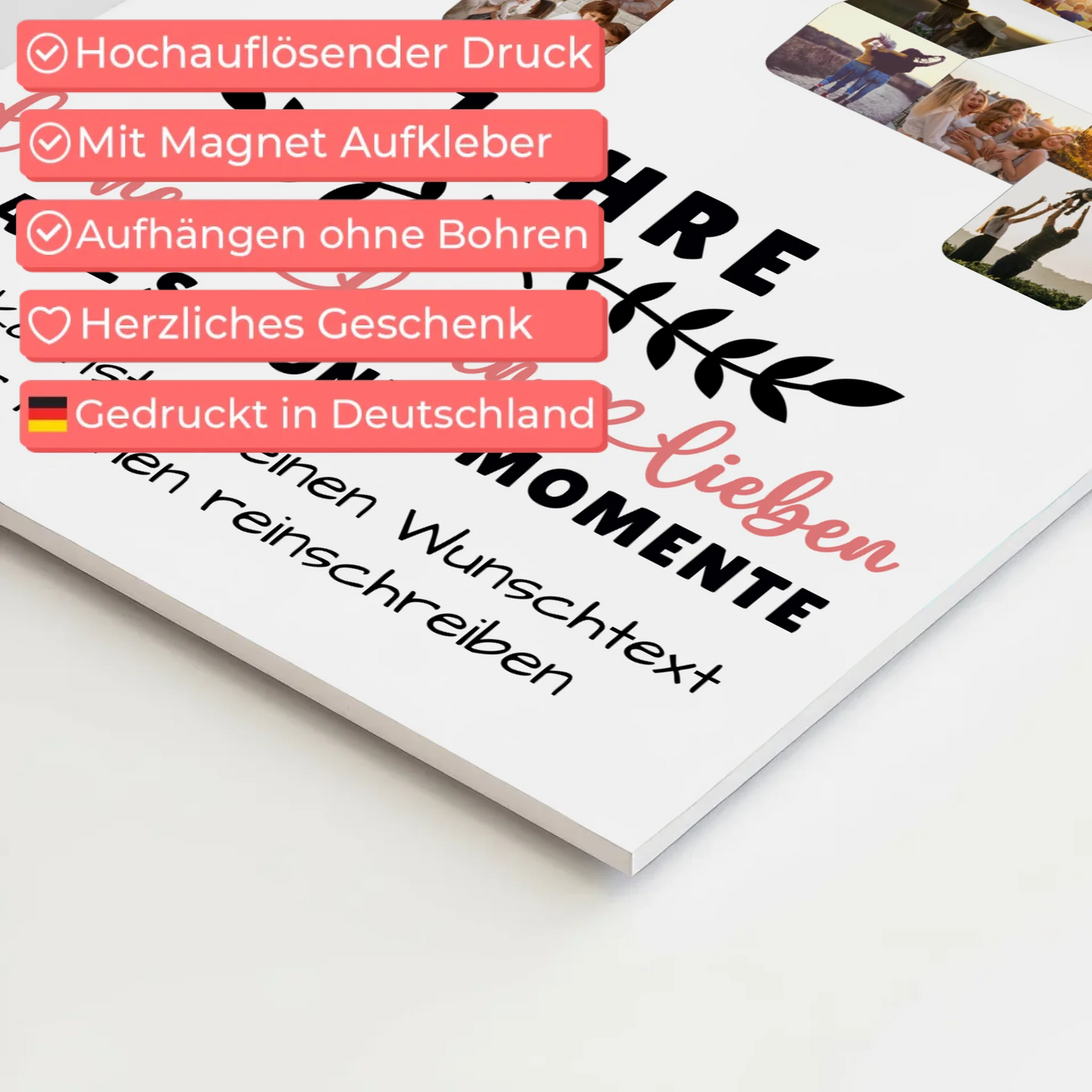 Personalisiertes Magnet Fotoboard 14 Geburtstag Für Sohn Tochter Schwester Bruder Nichte & Neffe