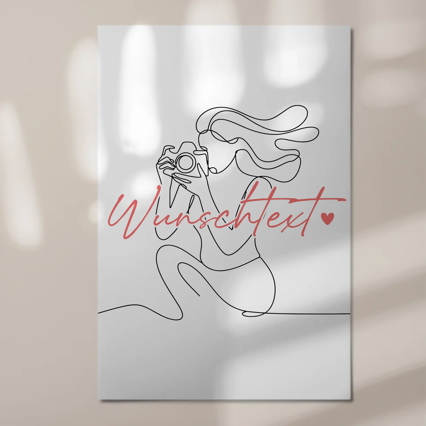 Personalisiertes Fotoboard Magnetisch Lineart Fotograf Geschenk Tochter & Schwester