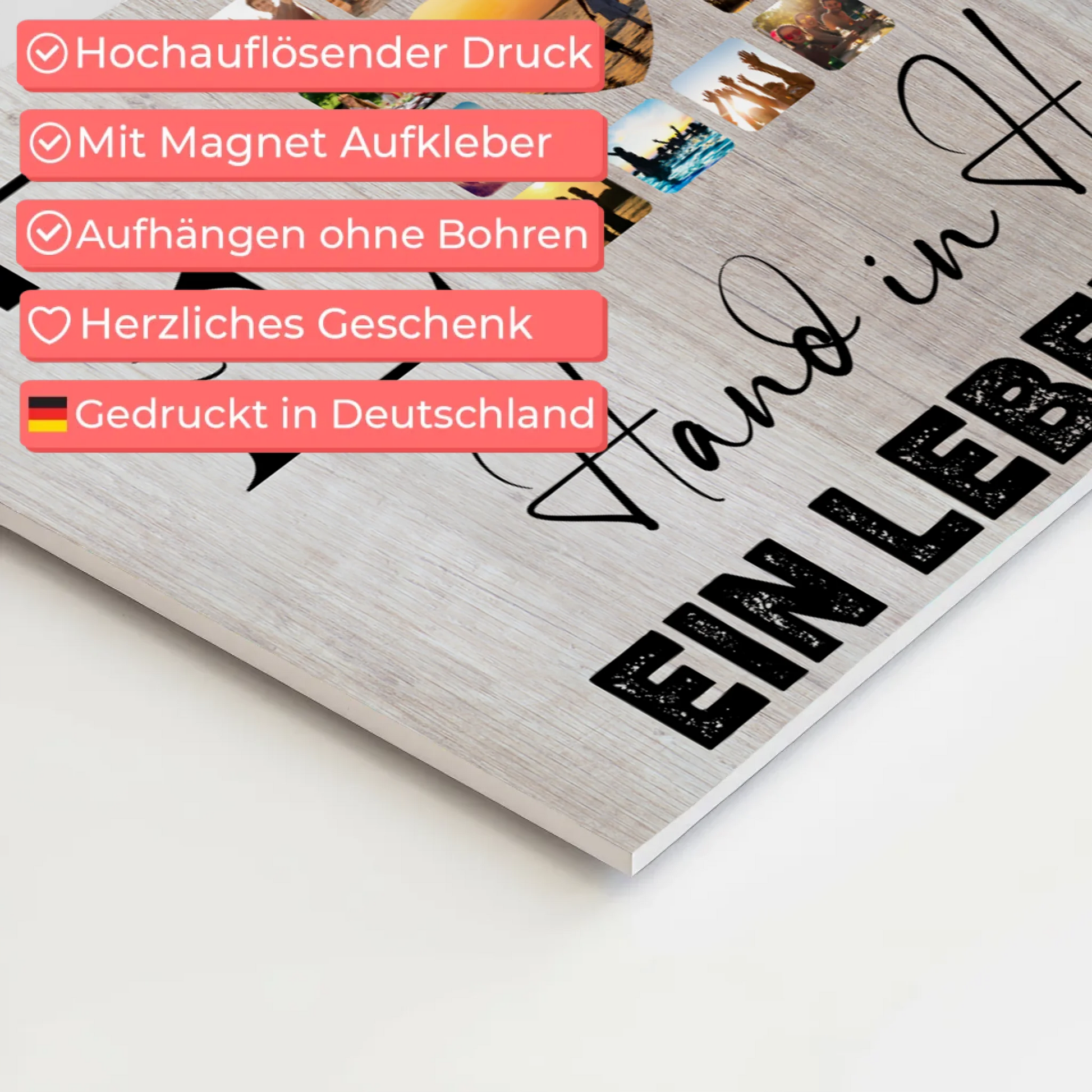 Magnet Fotoboard Geschenk Personalisiert Mit Initialien Namen und Fotos Hand In Hand Ein Leben Lang 4