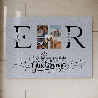 Fotoboard Magnetisch Liebe für Paare mit Initialien Namen und Fotos Personalisiert 7