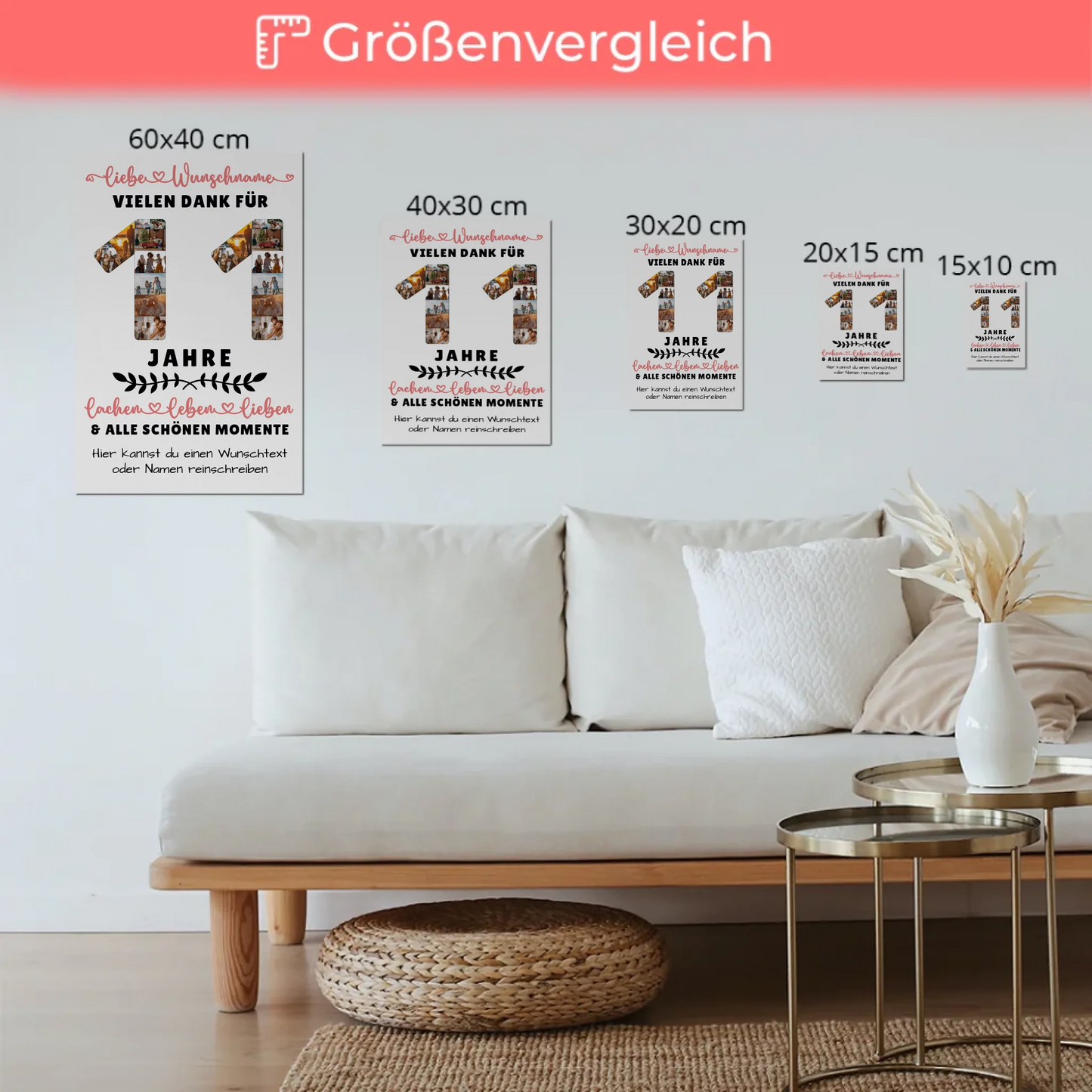 Personalisiertes Fotoboard 11 Geburtstag Für Sohn Tochter Bruder Neffe Nicht & Schwester