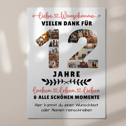 Personalisiertes Fotoboard Magnetisch 12 Geburtstag Für Tochter Sohn Bruder Neffe Nicht & Schwester