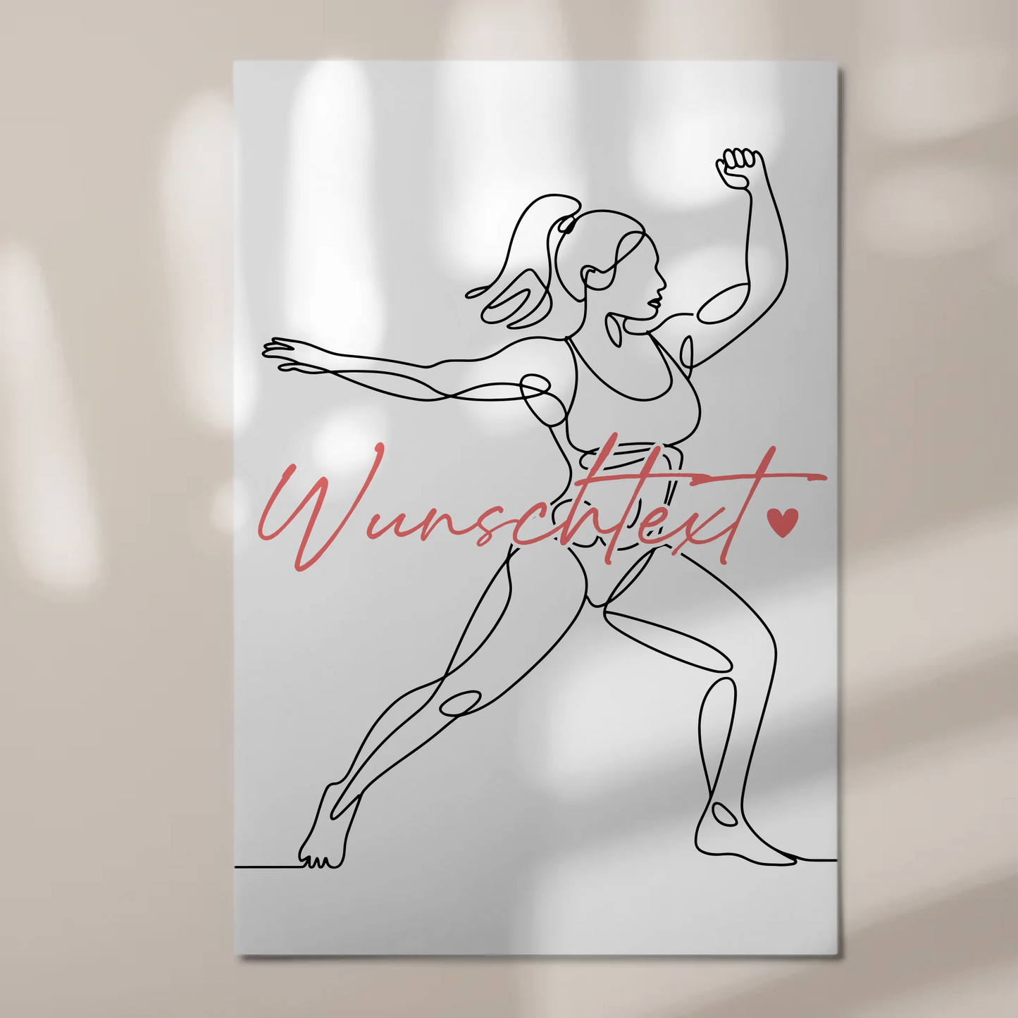 Personalisiertes Fotoboard Magnetisch Lineart Bodybuilding Geschenk Tochter & Schwester