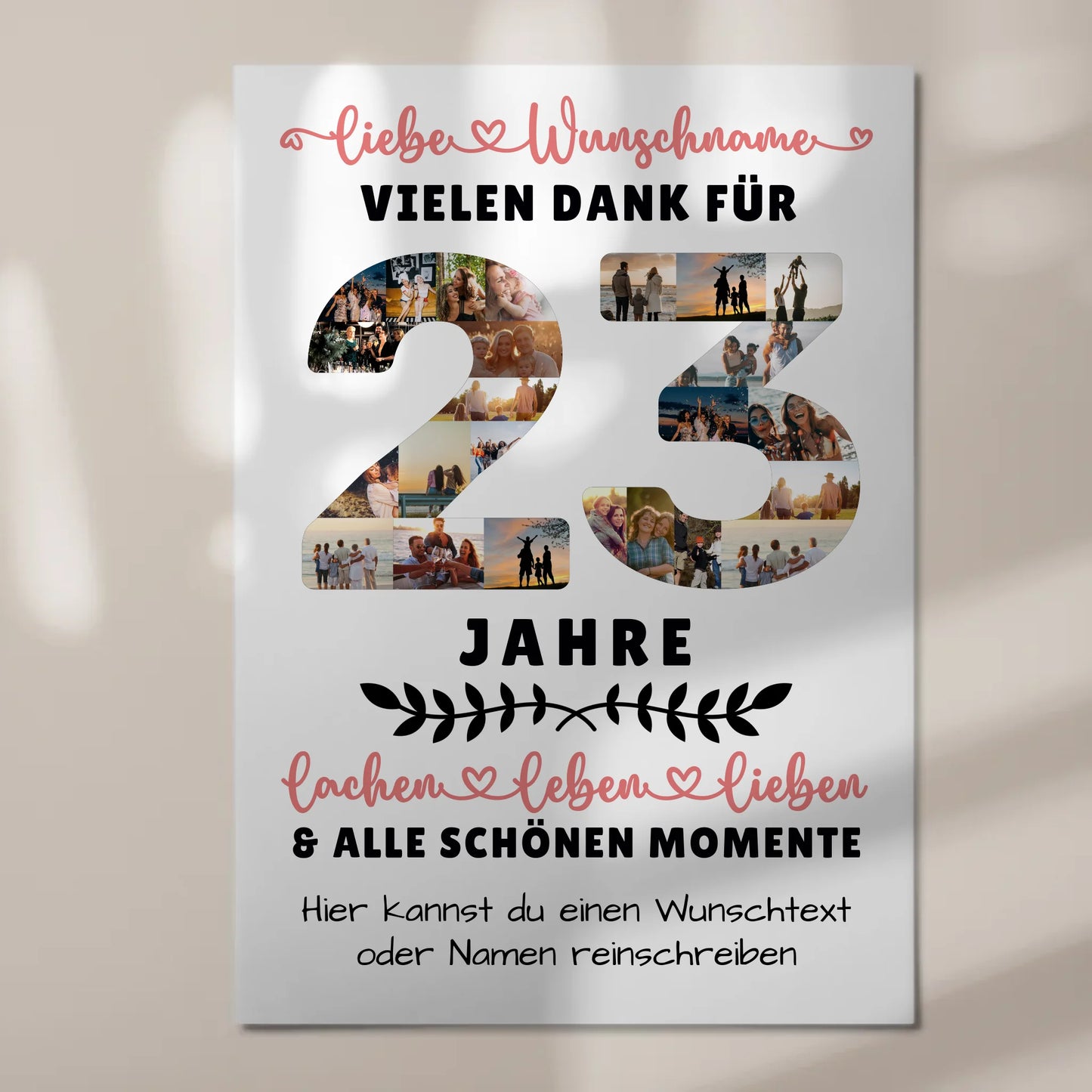 Personalisiertes Fotoboard 23 Geburtstag Für Sohn Tochter Bruder Neffe Nicht & Schwester