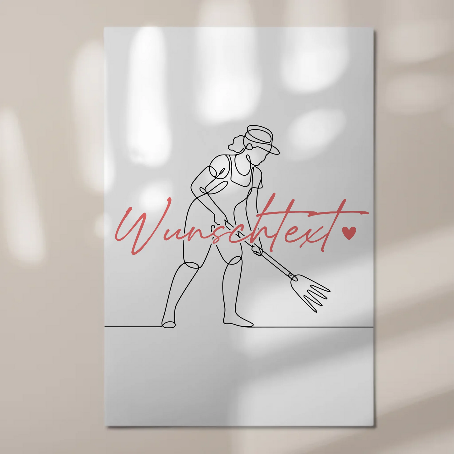 Lineart Fotoboard Magnet Wandbild Gartenarbeit Geschenk Tochter & Schwester