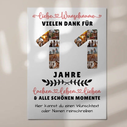Personalisiertes Fotoboard 11 Geburtstag Für Sohn Tochter Bruder Neffe Nicht & Schwester