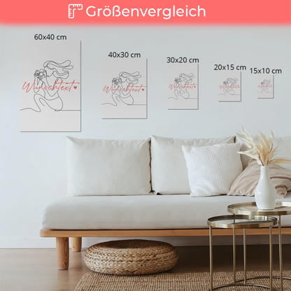 Personalisiertes Fotoboard Magnetisch Lineart Fotograf Geschenk Tochter & Schwester