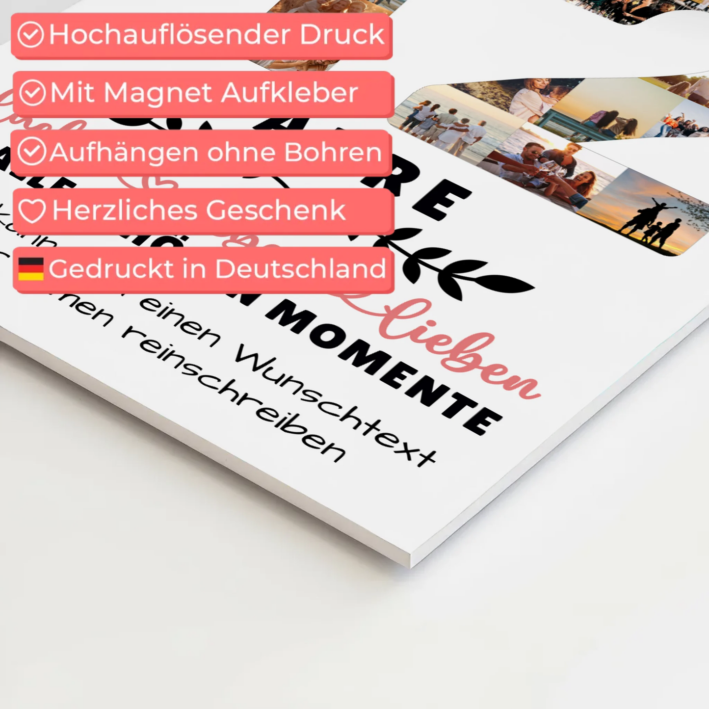 Personalisiertes Fotoboard Magnetisch 12 Geburtstag Für Tochter Sohn Bruder Neffe Nicht & Schwester