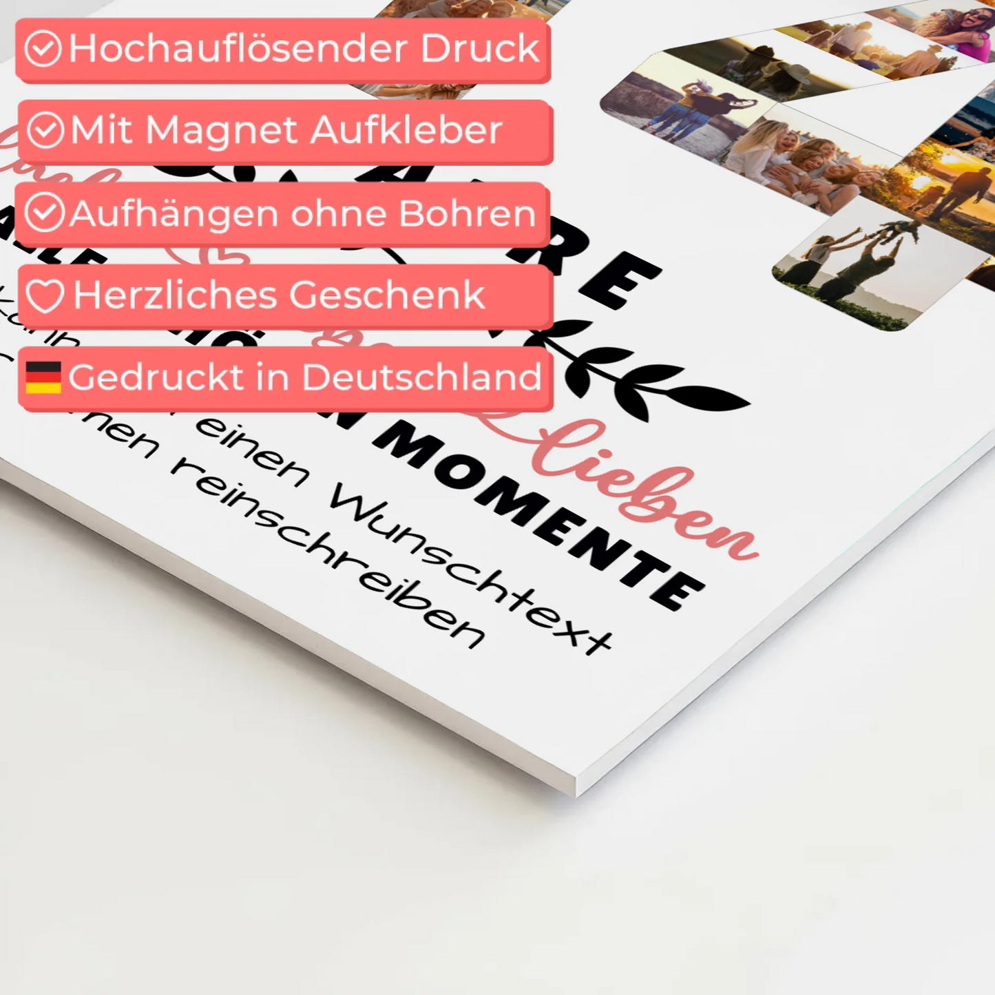 Personalisiertes Magnet Fotoboard 14 Geburtstag Für Sohn Tochter Schwester Bruder Nichte & Neffe