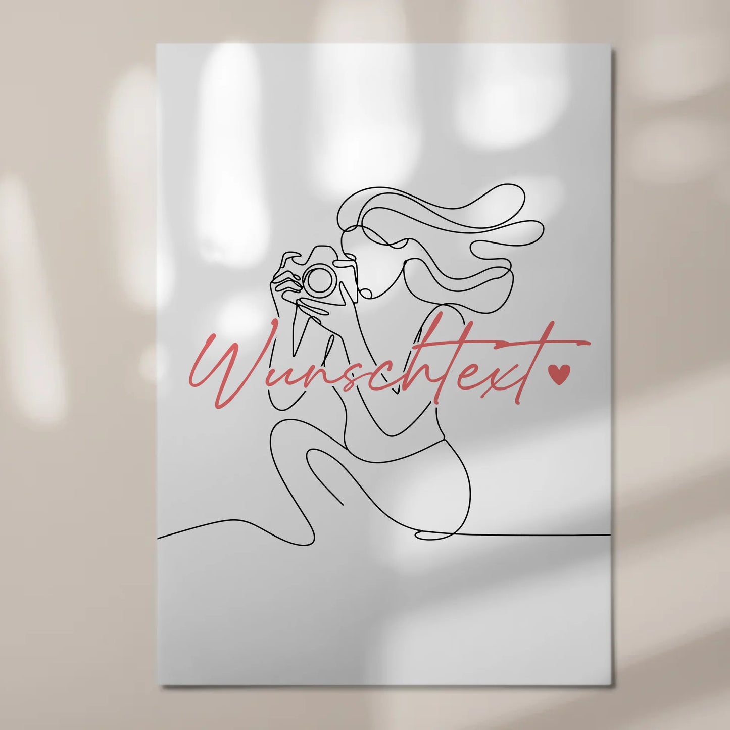Personalisiertes Fotoboard Magnetisch Lineart Fotograf Geschenk Tochter & Schwester