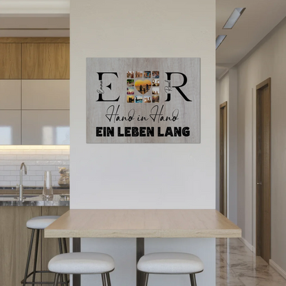 Magnet Fotoboard Geschenk Personalisiert Mit Initialien Namen und Fotos Hand In Hand Ein Leben Lang 8