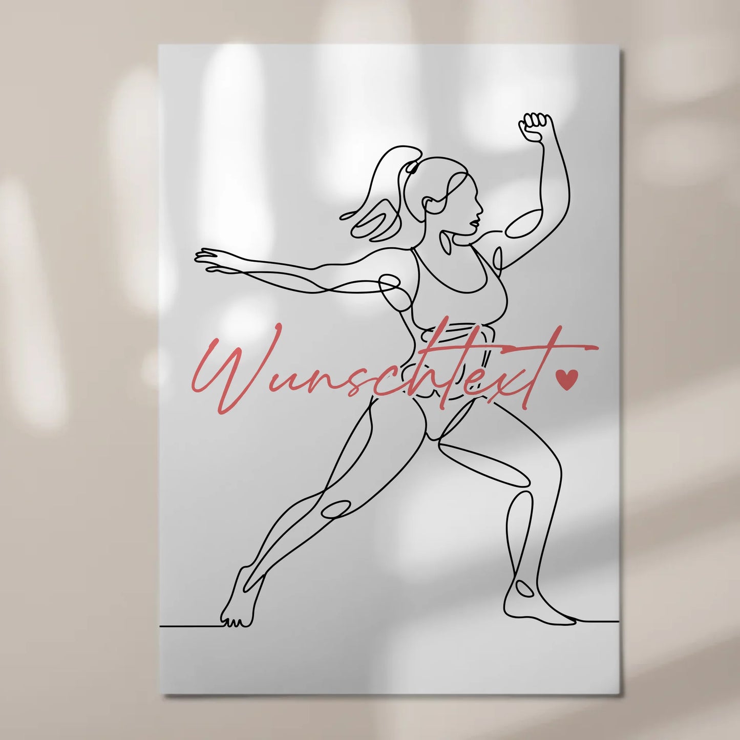 Personalisiertes Fotoboard Magnetisch Lineart Bodybuilding Geschenk Tochter & Schwester