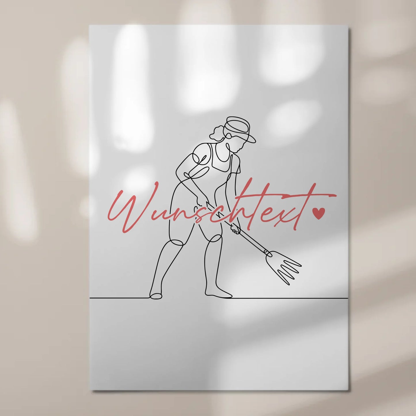 Lineart Fotoboard Magnet Wandbild Gartenarbeit Geschenk Tochter & Schwester