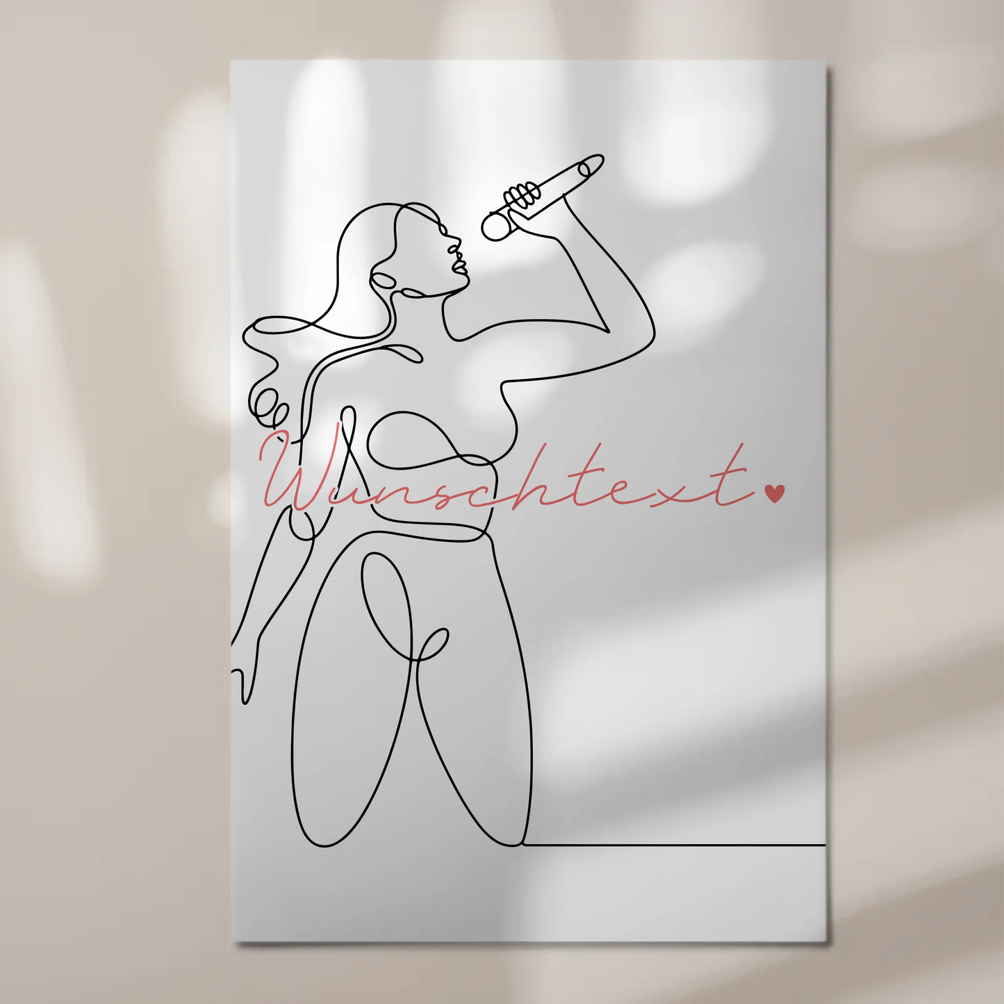 Personalisiertes Fotoboard Magnetisch Lineart Gesang Geschenk Tochter & Schwester