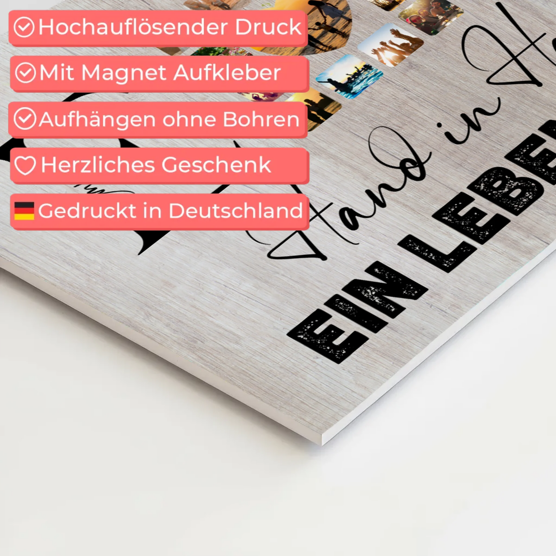 Magnet Fotoboard Geschenk Personalisiert Mit Initialien Namen und Fotos Hand In Hand Ein Leben Lang 10